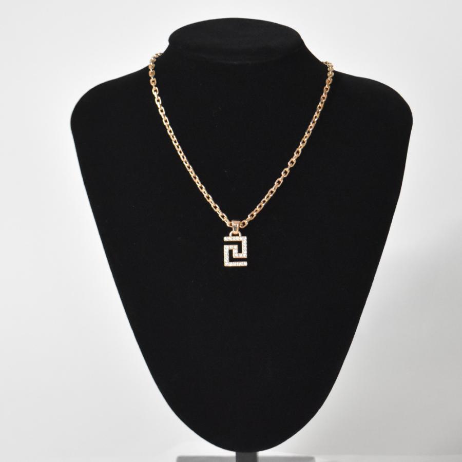 VERSACE ヴェルサーチ ネックレス ゴールド ビジュー グレカ VERSACE ヴェルサーチ ネックレス ゴールド ビジュー グレカ