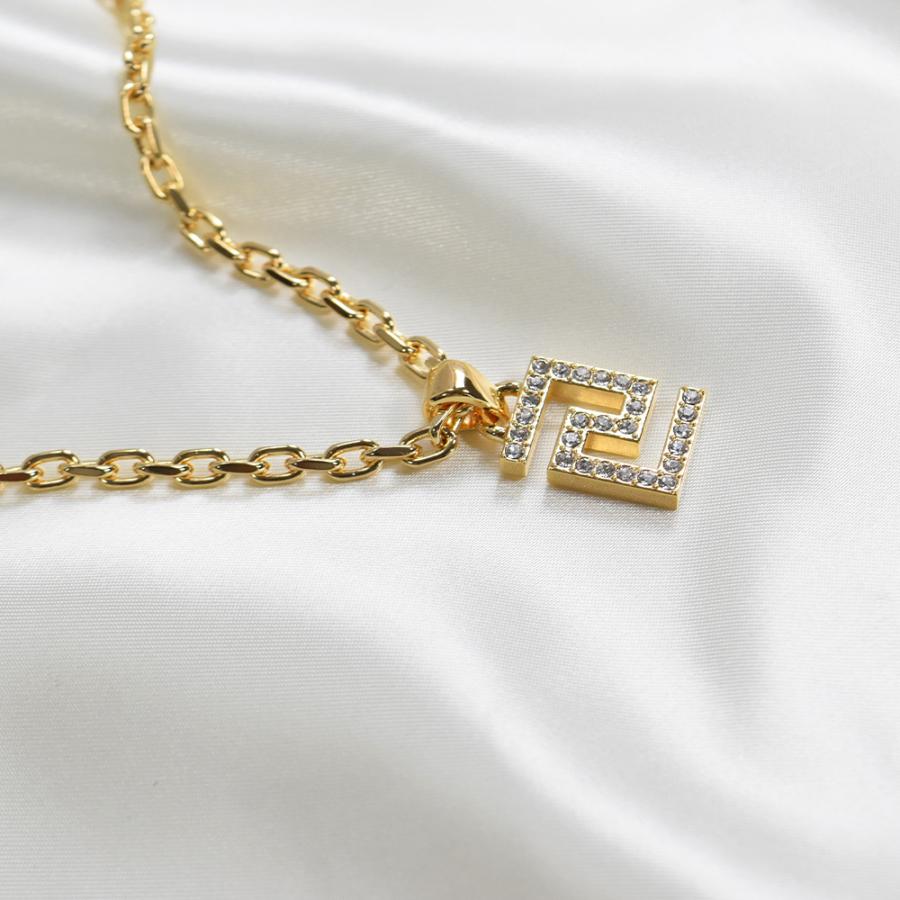 VERSACE ヴェルサーチ ネックレス ゴールド ビジュー グレカ VERSACE ヴェルサーチ ネックレス ゴールド ビジュー グレカ