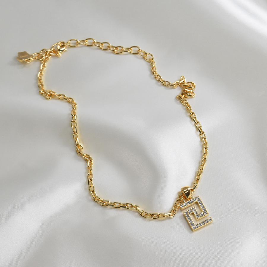 VERSACE ヴェルサーチ ネックレス ゴールド ビジュー グレカ VERSACE ヴェルサーチ ネックレス ゴールド ビジュー グレカ