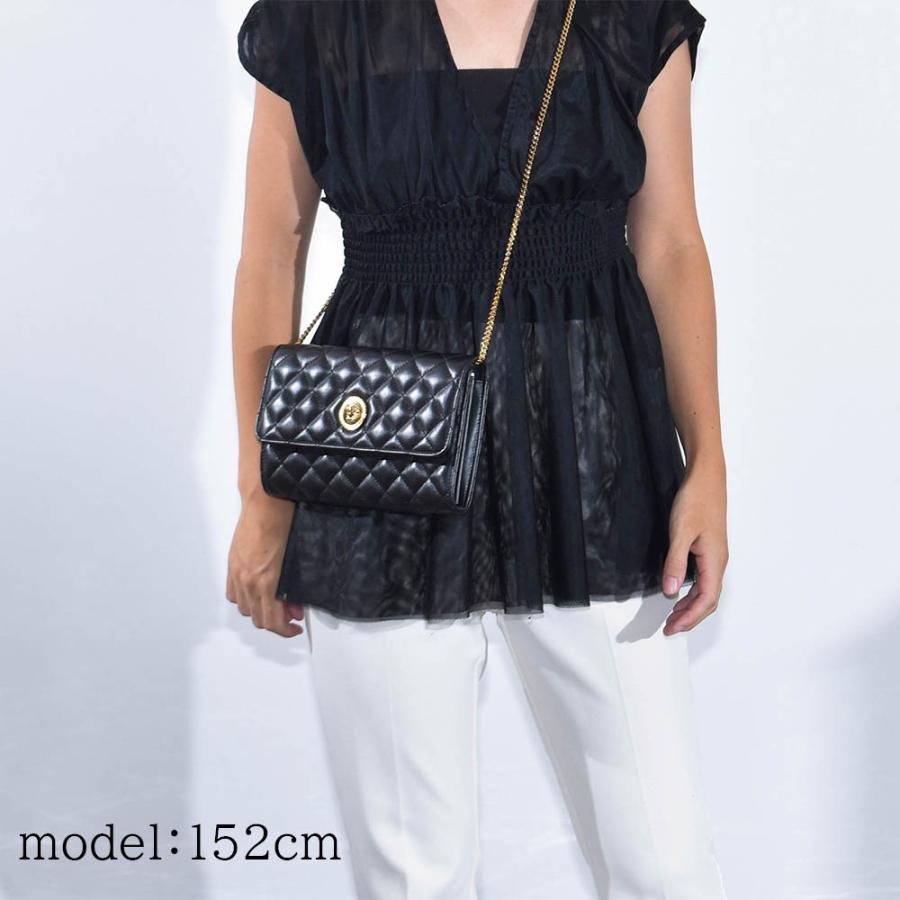 VERSACE ラ メデューサ チェーン付きレザーウォレット ＊