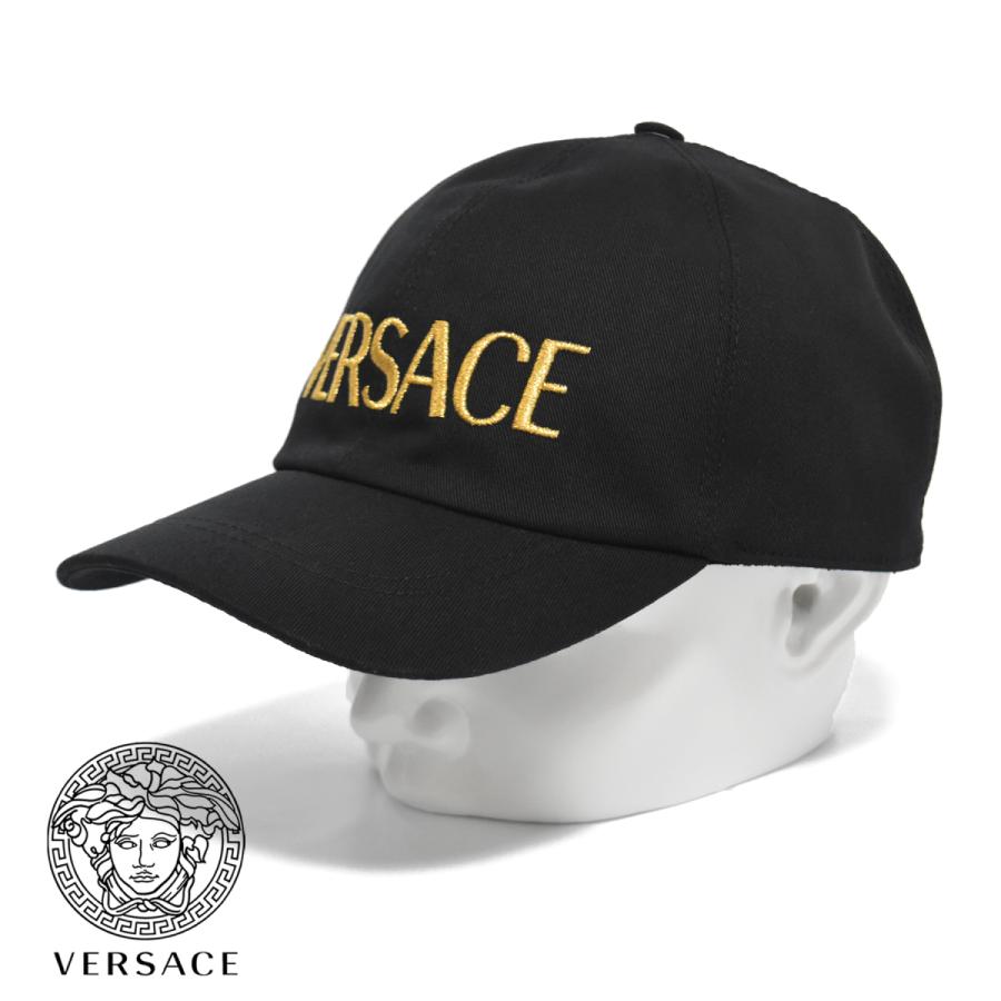 【高い素材】 VERSACE コットンキャップ ヴェルサーチ ICAP006 ロゴ刺繍 キャップ