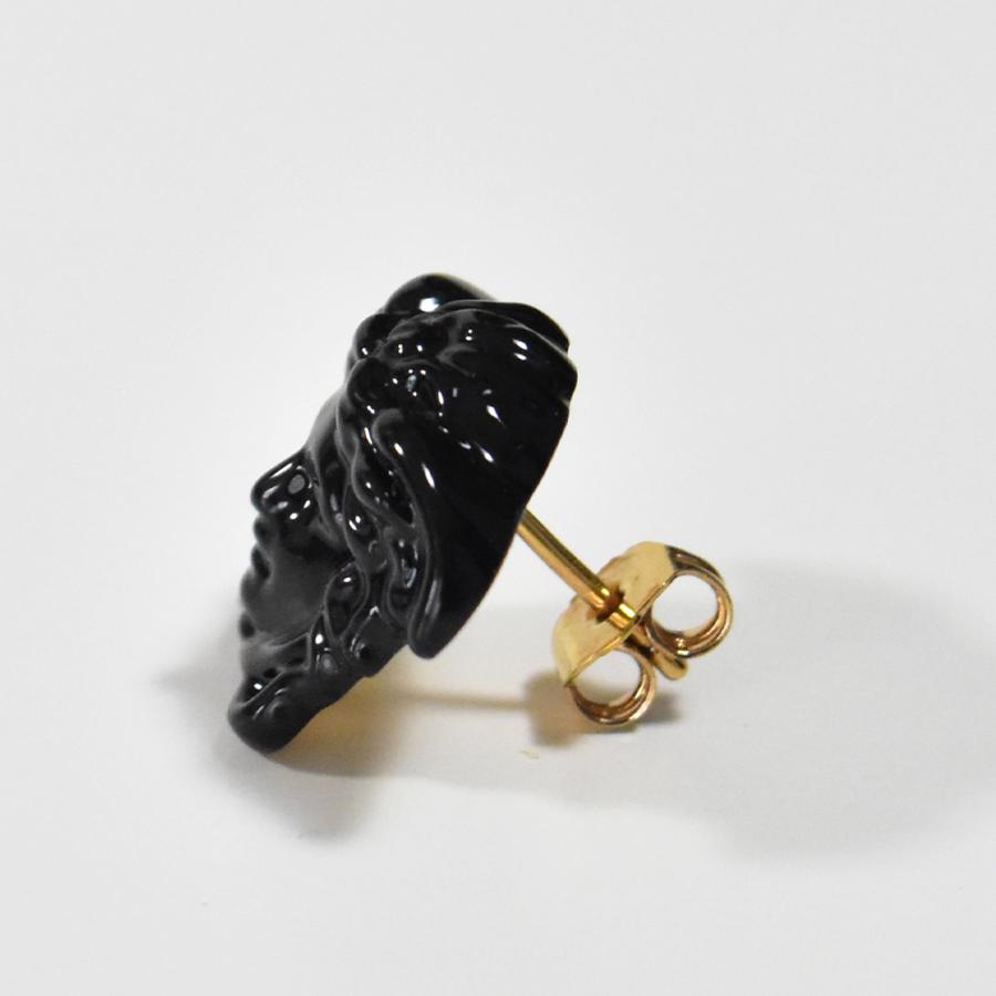 VERSACE ヴェルサーチ ピアス ブラック メデューサ ゴールド VERSACE ヴェルサーチ ピアス ブラック メデューサ ゴールド