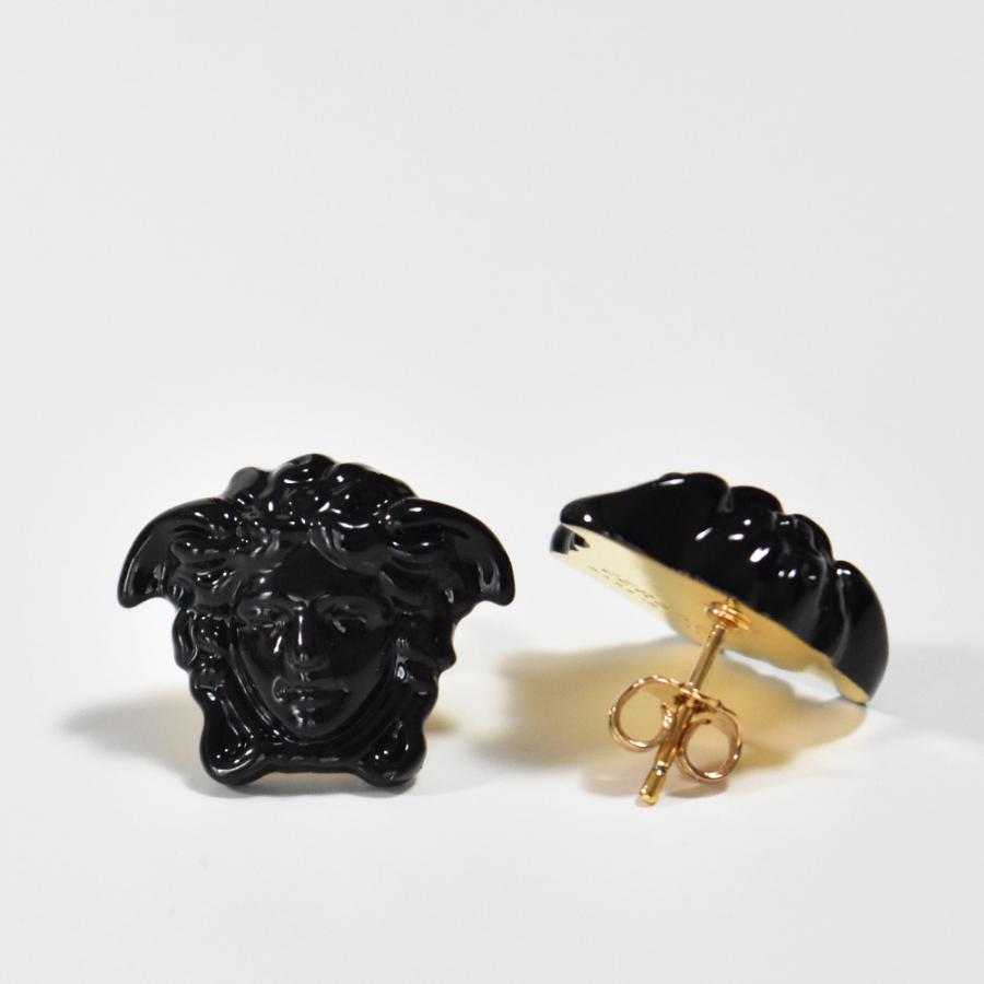 VERSACE ヴェルサーチ ピアス ブラック メデューサ ゴールド VERSACE ヴェルサーチ ピアス ブラック メデューサ ゴールド