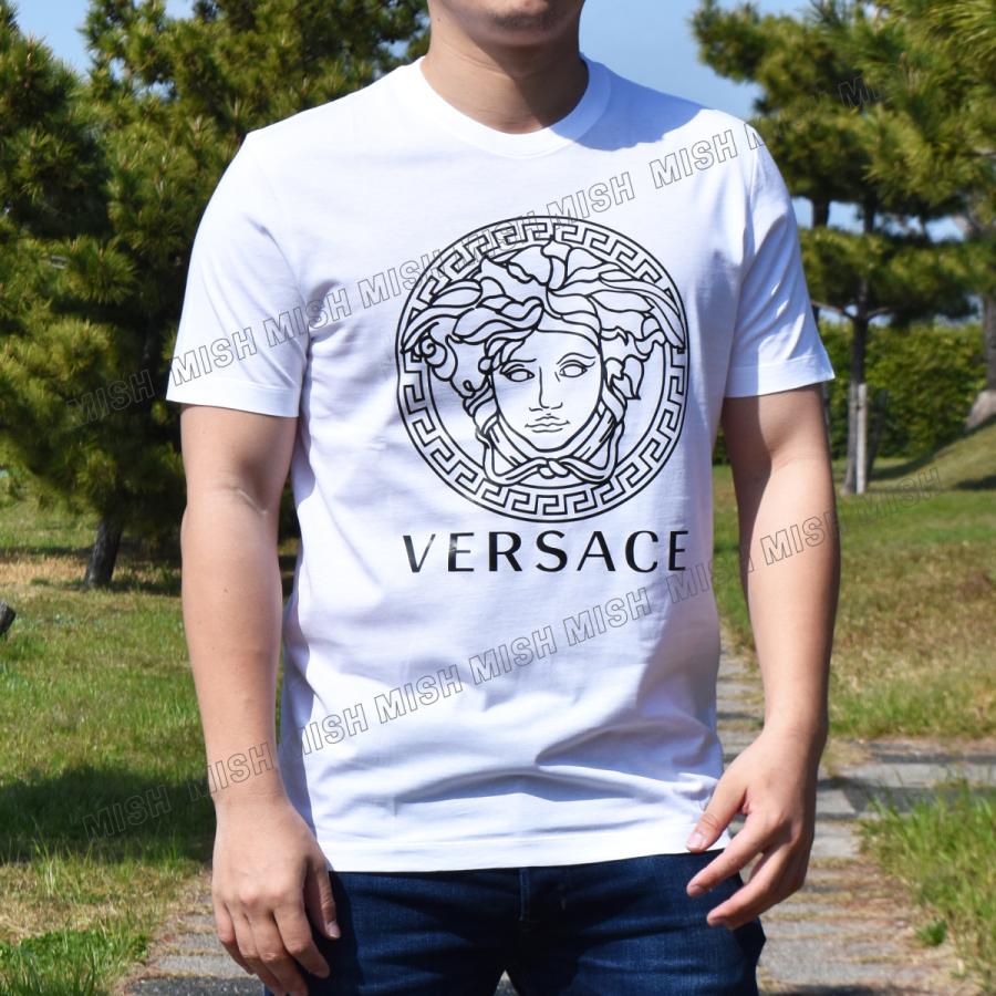 ヴェルサーチ Tシャツ メンズ VERSACE 半袖 ブランド 人気 クルー