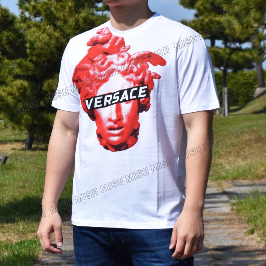 ヴェルサーチ Tシャツ メデューサ ロゴ メンズ ブランド オシャレ 人気 VERSACE 半袖 綿 コットン