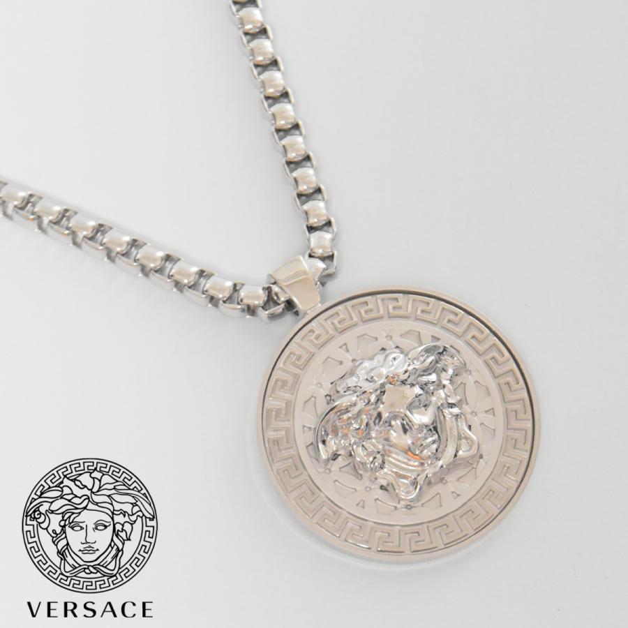 VERSACE メダリオンメデューサネックレス メタル シルバー 【新品/直営店買い付け】 ヴェルサーチ ヴェルサーチェ メンズ レディース