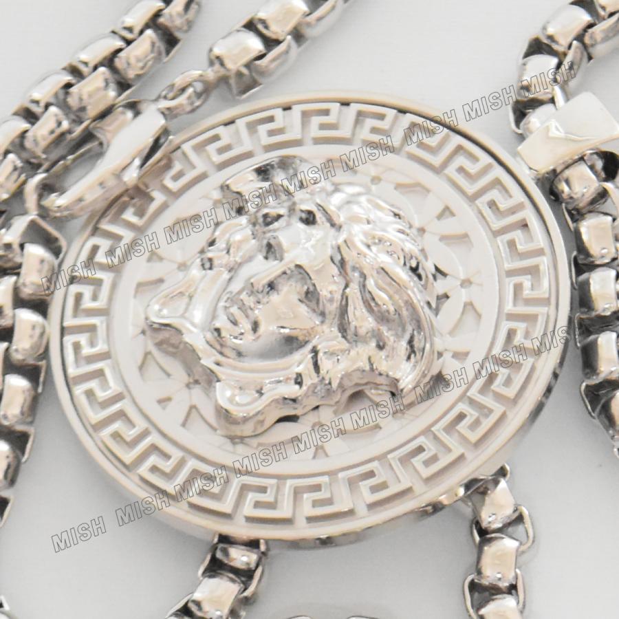 VERSACE メダリオンメデューサネックレス メタル シルバー VERSACE メダリオンメデューサネックレス メタル シルバー