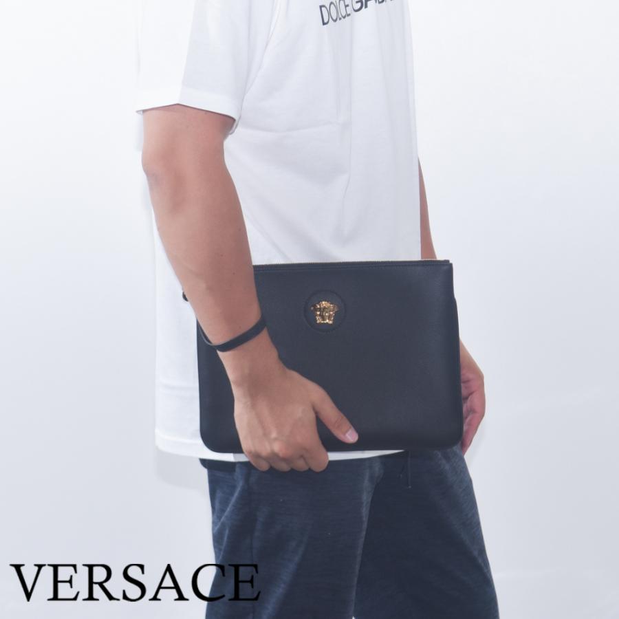 VERSACE ヴェルサーチ クラッチバッグ メデューサ ラージ 本革