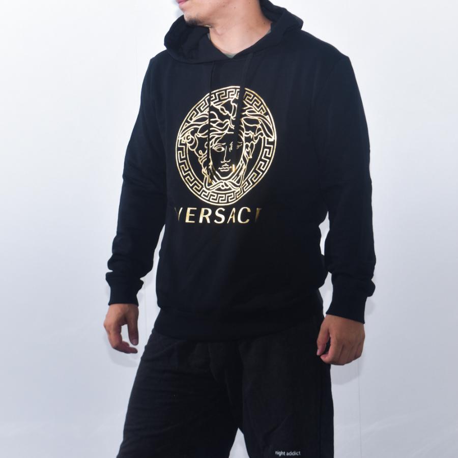 VERSACE ヴェルサーチ パーカー メデューサ ロゴ メンズ VERSACE ヴェルサーチ パーカー メデューサ ロゴ メンズ