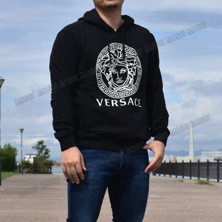 ヴェルサーチ パーカー メデューサ ロゴ メンズ ブランド VERSACE