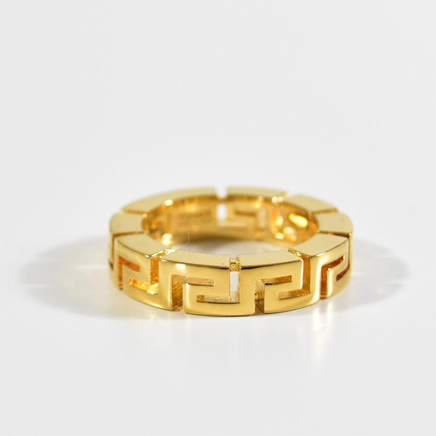 Versace ゴールド カットアウトリング Versace ヴェルサーチェ グレカ カットアウト リング | ゴールド