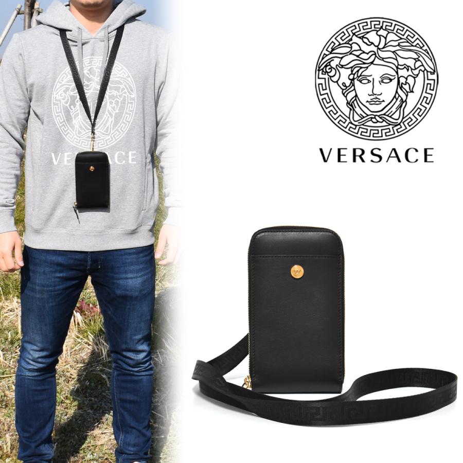 VERSACE ヴェルサーチ 財布 ネックウォレット 本革 メデューサ VERSACE ヴェルサーチ 財布 ネックウォレット 本革 メデューサ