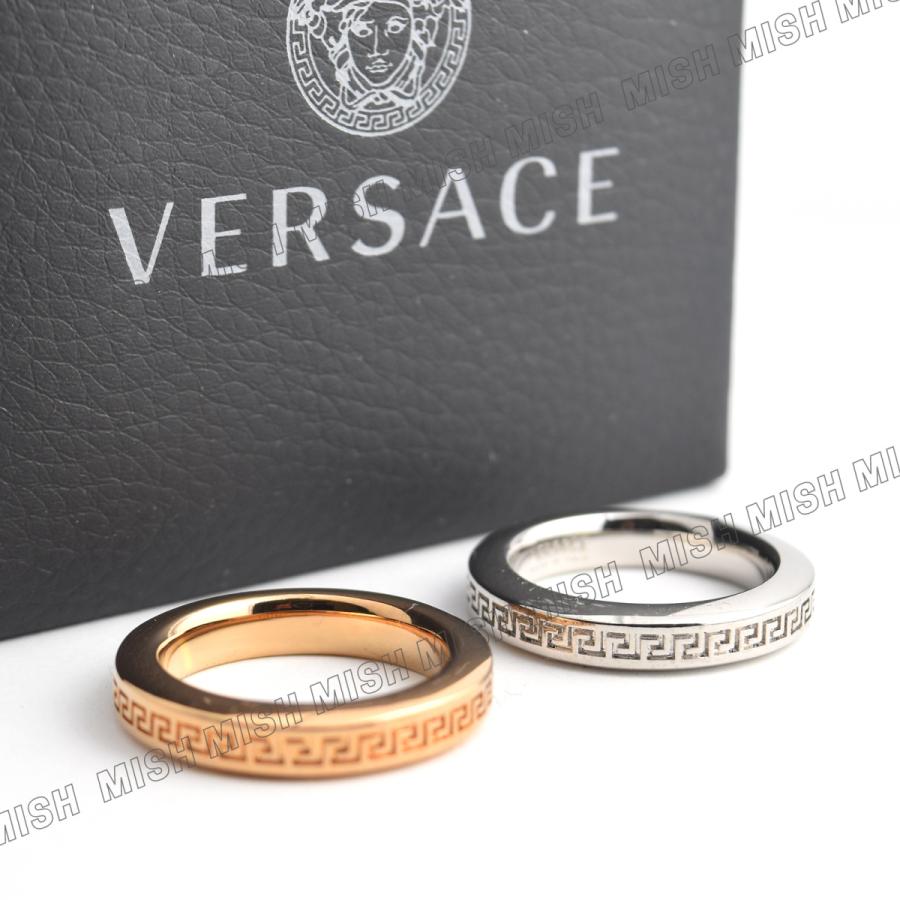 VERSACE ヴェルサーチ 指輪 リング 細め ゴールド シルバー VERSACE ヴェルサーチ 指輪 リング 細め ゴールド シルバー