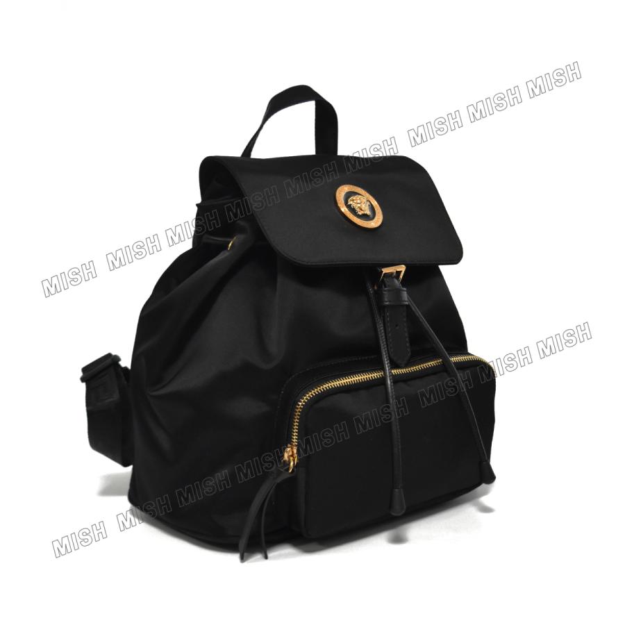 美品　Versace ベルサーチ　メデューサブラック ナイロンリュック 楽天市場】ヴェルサーチ バックパック メデューサ ロゴ ナイロン