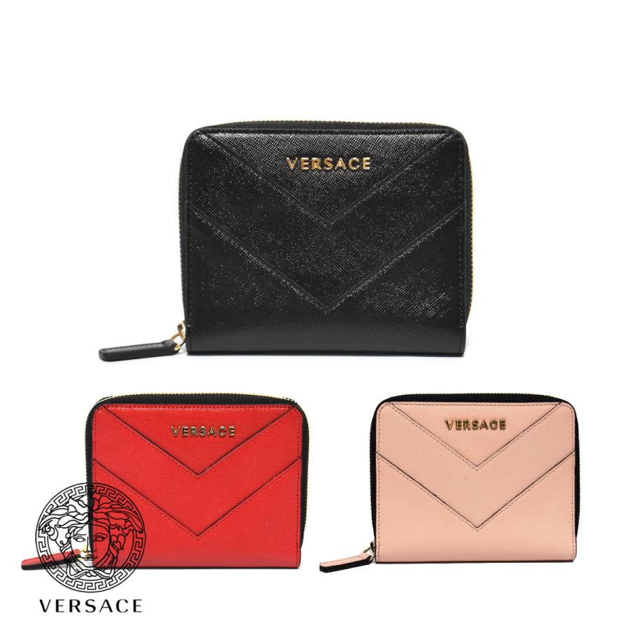 アウトレット ヴェルサーチ ２つ折り財布 メンズ ラウンドファスナー 財布 サフィアーノ レザー Versace Ve Patent Mrz Mishヤフー店 通販 Yahoo ショッピング