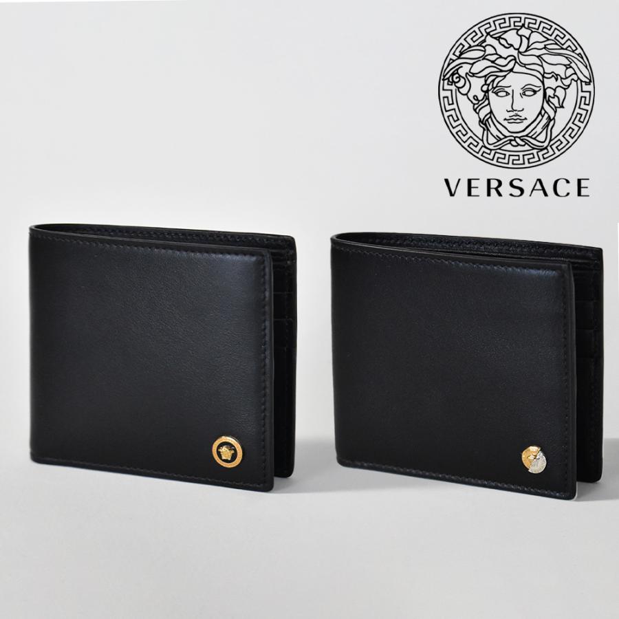 ヴェルサーチ 財布 メデューサ メンズ お札入れ 本革 ブラック ブランド シンプル VERSACE 二つ折り財布 メンズ カーフスキン レザー  DPU2463 :ve-skin-gs-2m:MISHヤフー店 - 通販 - Yahoo!ショッピング