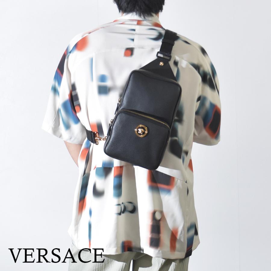 VERSACE ショルダーバッグ スリング カーフレザー メデューサ ブラック 
