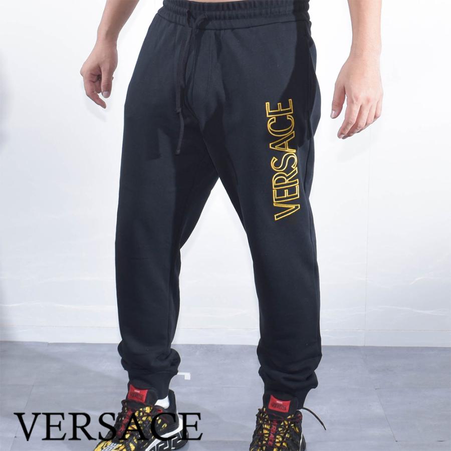 VERSACE ヴェルサーチ スウェットパンツ 刺繍 ロゴ 裏起毛 VERSACE ヴェルサーチ スウェットパンツ 刺繍 ロゴ 裏起毛