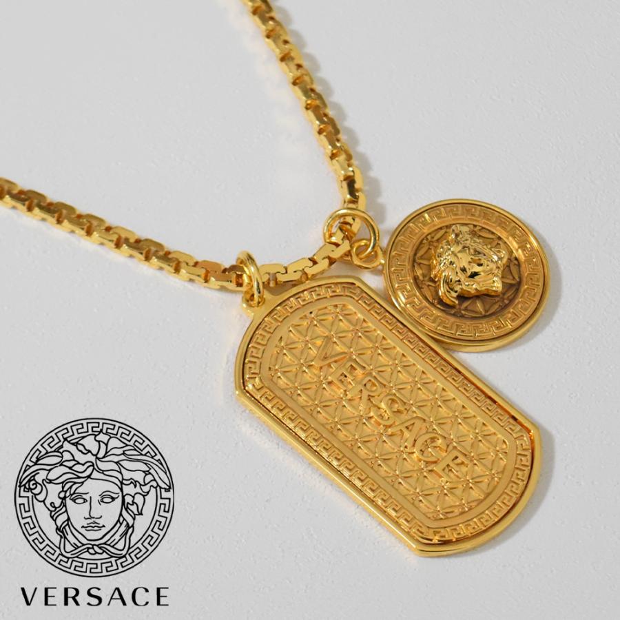 【アウトレット】ヴェルサーチ ネックレス ドッグタグ ロゴ ゴールド メンズ VERSACE チェーン ペンダント メデューサ アクセサリー  DG14698 :ve-tag-out:MISHヤフー店 - 通販 - Yahoo!ショッピング