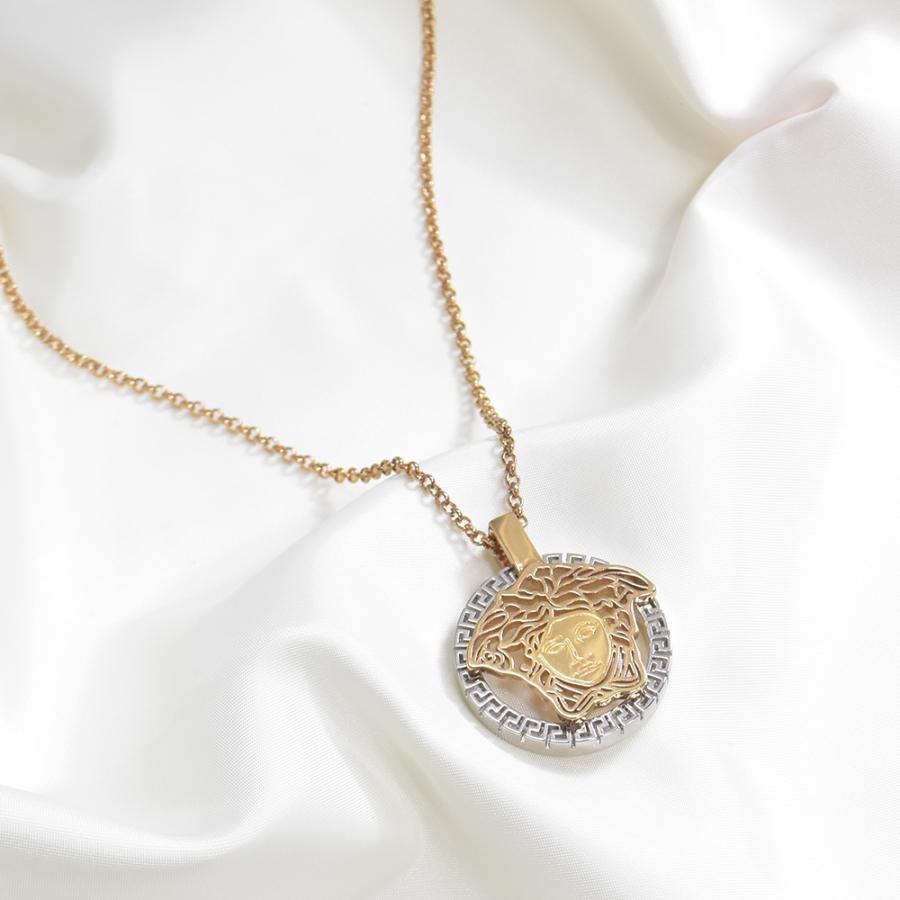 VERSACE ツートーンタッチメデューサネックレス 10008691A00620 