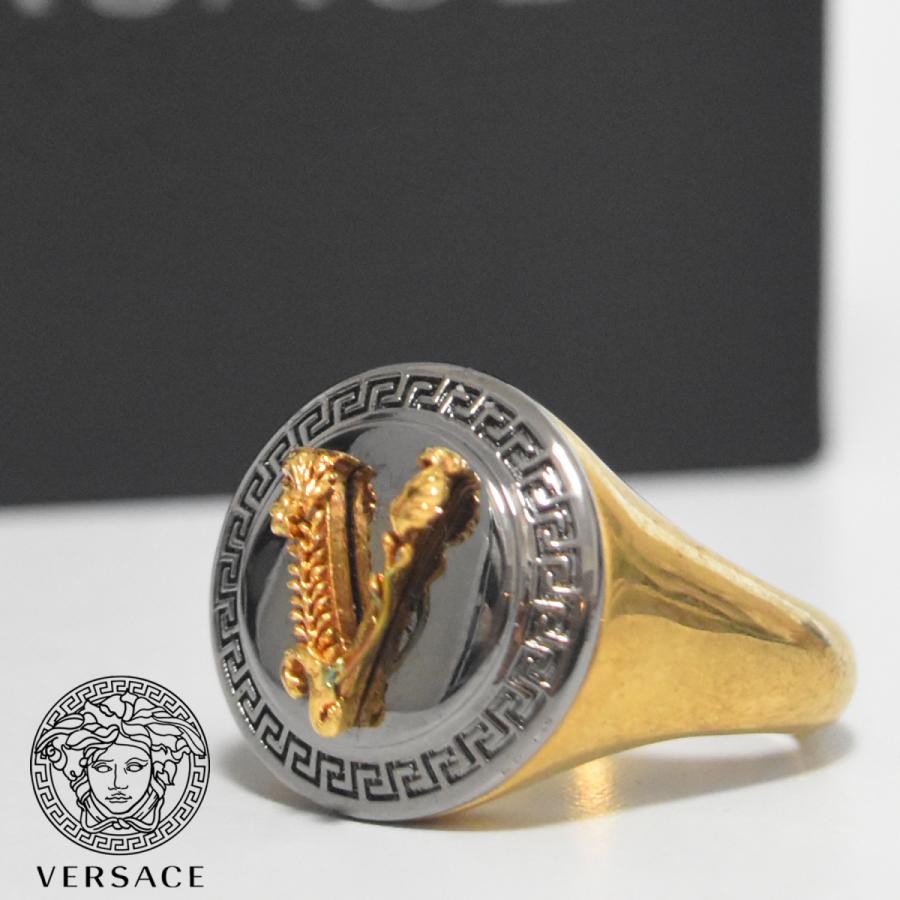 VERSACE ヴェルサーチ ヴィルトゥス Vロゴ リング 17