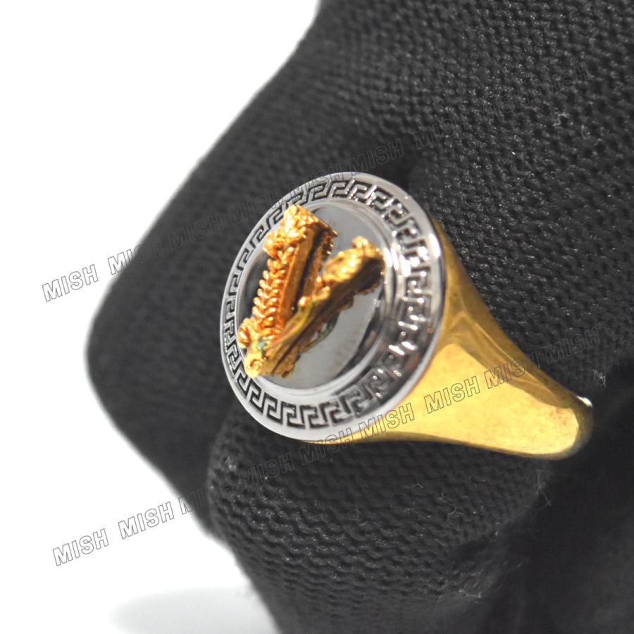 【国内発送】VERSACE 指輪 VIRTUSシルバーヘッドリング DG58204 VERSACE ヴェルサーチ 指輪 リング ゴールド メンズ シルバー