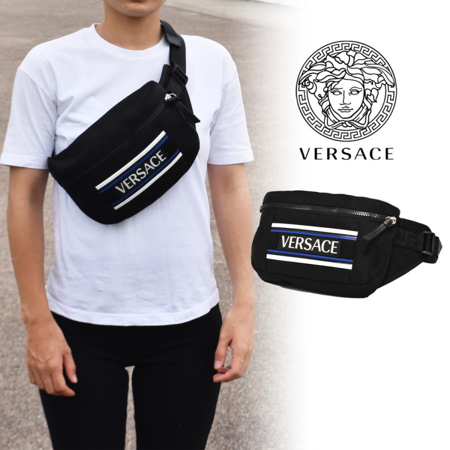 VERSACE ボディバッグ レターロゴ ヴェルサーチ メンズ VERSACE ボディバッグ レターロゴ ヴェルサーチ メンズ