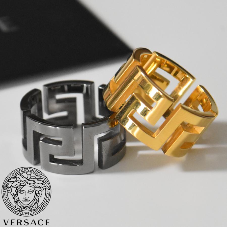 VERSACE ヴェルサーチ リング 指輪 メンズ シルバー ゴールド VERSACE ヴェルサーチ リング 指輪 メンズ シルバー ゴールド