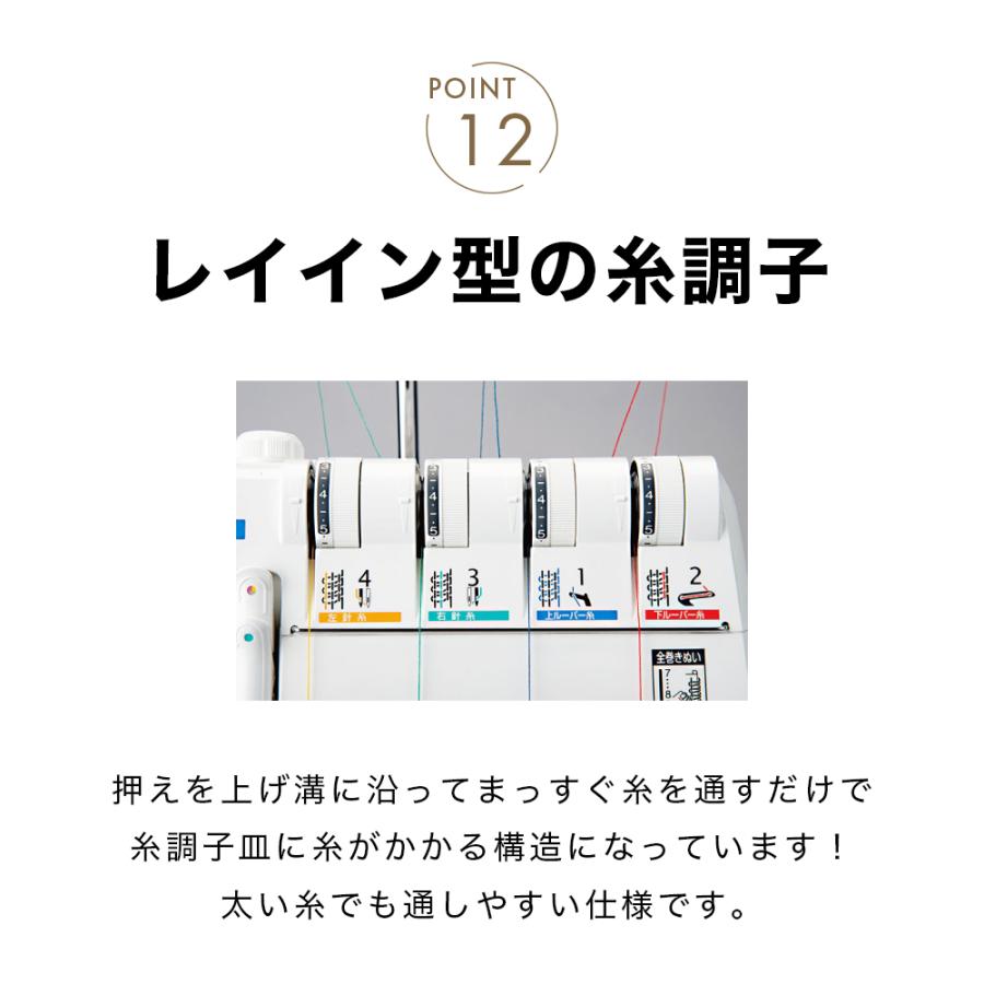 JUKI ジューキ MO-345DCN 2/3/4本糸オーバーロック 2/3本針カバーステッチ インターロック チェーンステッチ 差動送りの画像