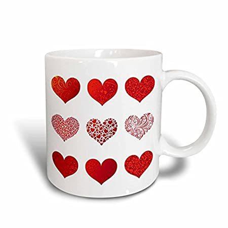 新しい季節 Hearts Red 9 Valentine 特別価格3dRose Ceramic 15-Ounce好評販売中 Mug, マグカップ 新しい季節 Hearts Red 9 Valentine 特別価格3dRose Ceramic 15-Ounce好評販売中 Mug, マグカップ