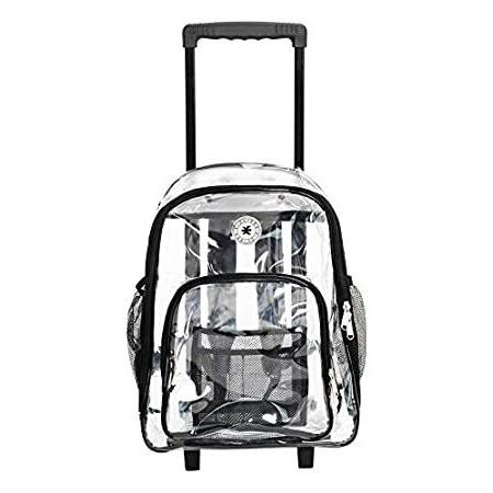 【新発売】 Heavy Backpack Clear 特別価格Rolling Duty Trave好評販売中 Workbag Through See Quality Bookbag ソフトタイプスーツケース