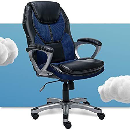 特別価格Serta Executive Office Padded Arms, Adjustable Ergonomic Gaming Desk Chair 好評販売中 骨盤、姿勢矯正クッション、チェア
