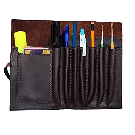 【ラッピング不可】  Holder Pen Case Brush Roll Pencil Leather 特別価格Genuine Organizer S好評販売中 Ruler Brushes 筆箱