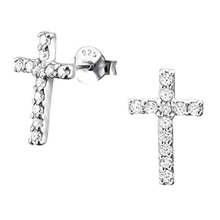 宅配 特別価格.925 Earrings好評販売中 Stud Cross Diamond Simulated CZ cttw .55 Silver Sterling ボディピアス 宅配 特別価格.925 Earrings好評販売中 Stud Cross Diamond Simulated CZ cttw .55 Silver Sterling ボディピアス