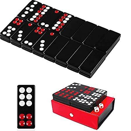 【数量は多】 32PCS 特別価格HenMerry Pai Dominoes好評販売中 Black Traditional Set,22#Chinese Game Tiles Gow ブロック