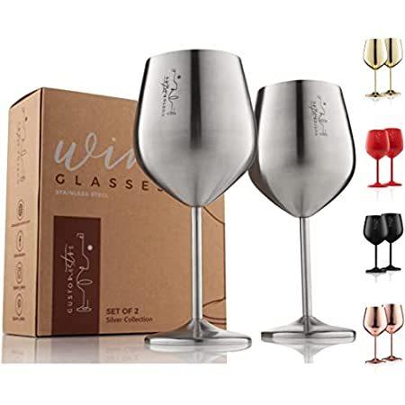 全商品オープニング価格！ 特別価格Gusto Nostro Stainless Steel Wine Glass - 18 oz - Cute, Unbreakable Wine Gl好評販売中 ワインクーラー