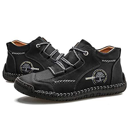 割引購入 Men's Boots Ankle Stitching Hand 特別価格Dacomfy Casual 好評販売中 Leather Soft Loafers Shoes スノーブーツ