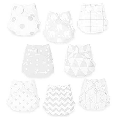 特別価格Grey Triangles Cloth Diapers (Updated Quality) &#x2013; 8 Reusable Cloth Diapers f好評販売中 布おむつ