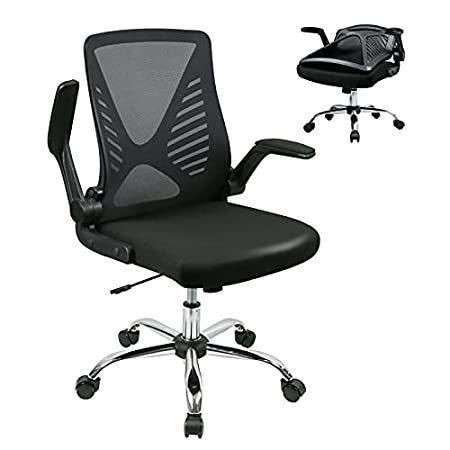 特別価格Home Office Chair,Desk Chair with Folding and Breathable Mesh Mid Back Adju好評販売中 骨盤、姿勢矯正クッション、チェア