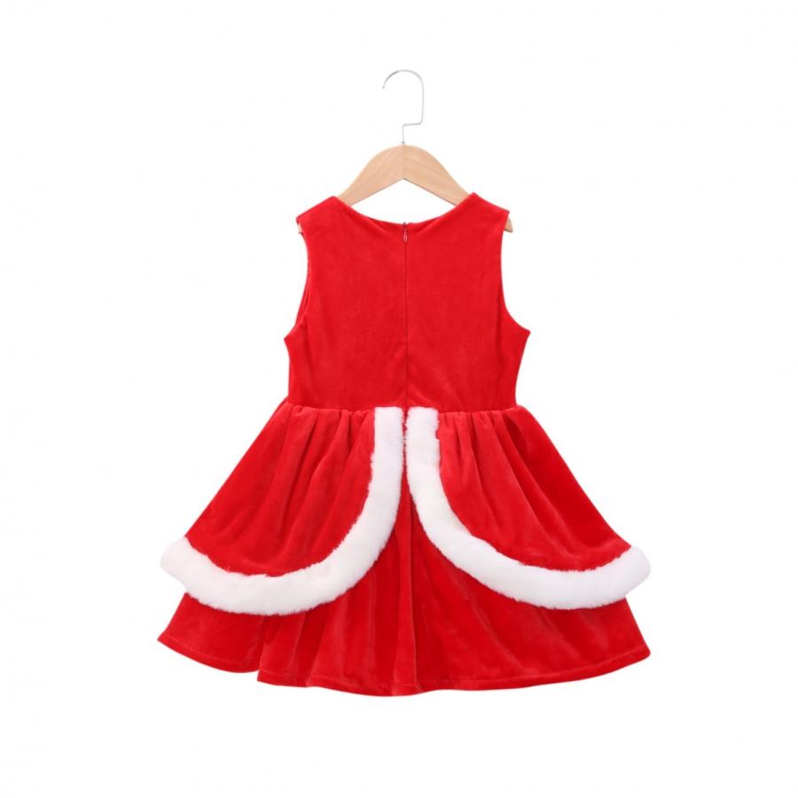 子供 サンタ 衣装 サンタドレス クリスマス衣装 コスプレ ファー 女の子 ワンピース サンタクロース キッズ クリスマス パーティードレス 赤 レッド |  | 01