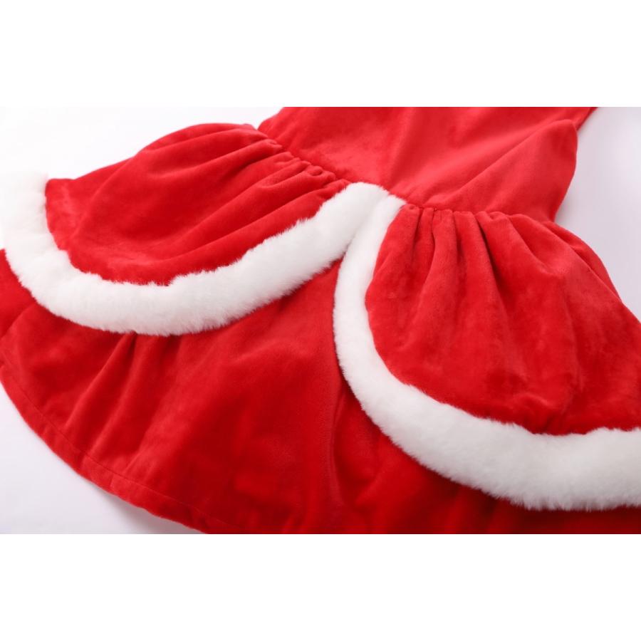 子供 サンタ 衣装 サンタドレス クリスマス衣装 コスプレ ファー 女の子 ワンピース サンタクロース キッズ クリスマス パーティードレス 赤 レッド |  | 03