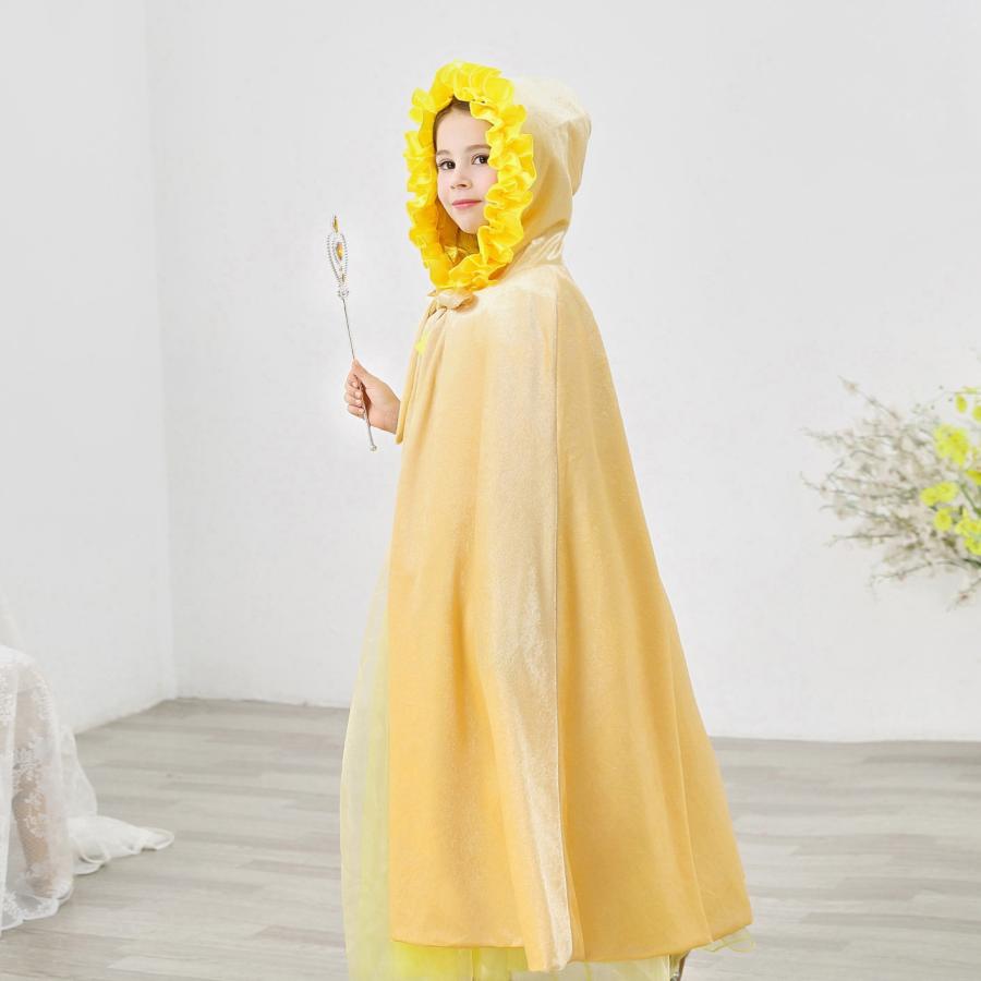 プリンセスマント 子供 ロング フード付き ケープ 羽織り フリース素材 裏地付き 女の子 コスチューム ドレスアップ ハロウィン クリスマス |  | 12