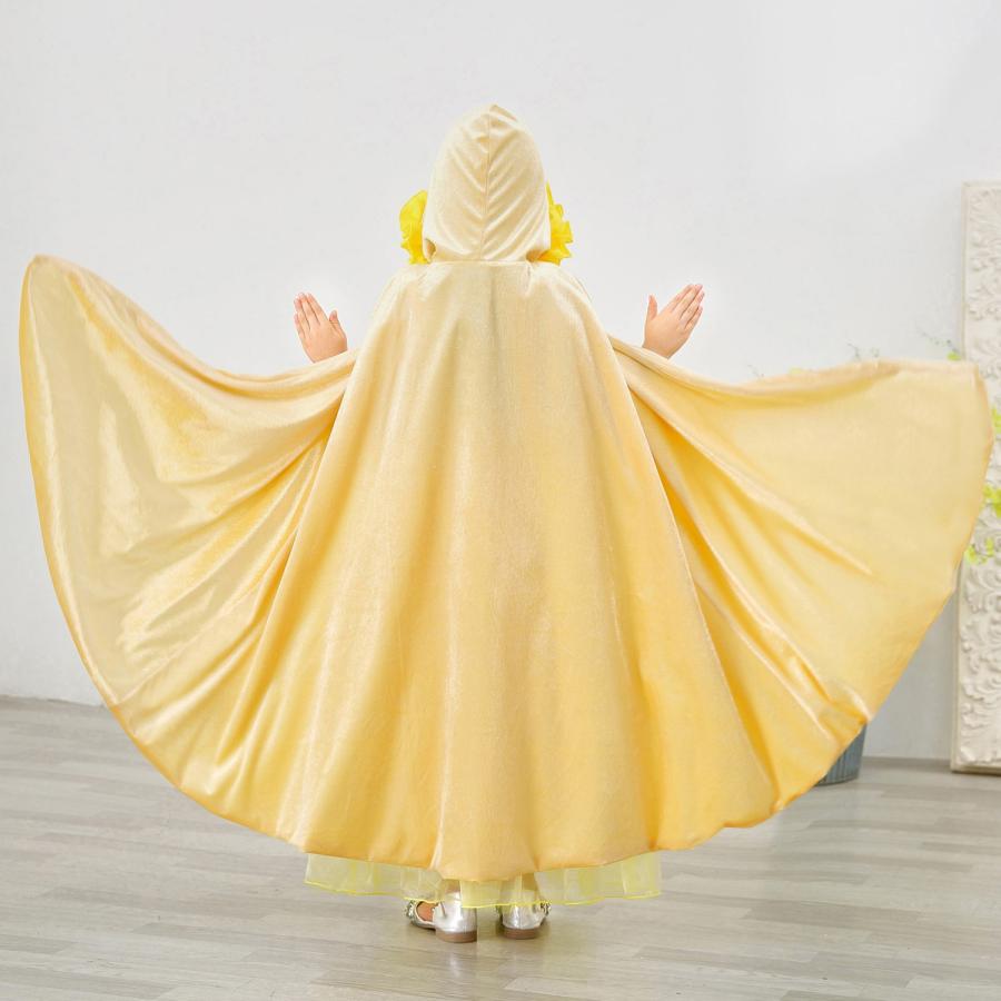 プリンセスマント 子供 ロング フード付き ケープ 羽織り フリース素材 裏地付き 女の子 コスチューム ドレスアップ ハロウィン クリスマス |  | 13