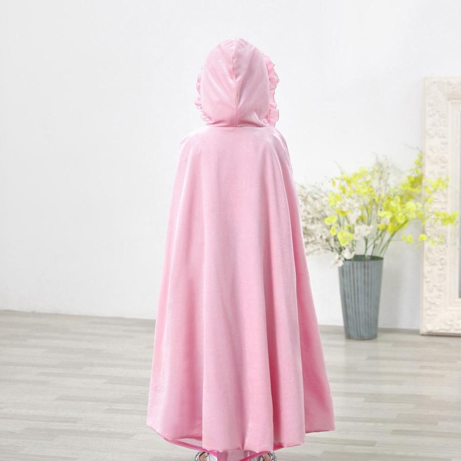 プリンセスマント 子供 ロング フード付き ケープ 羽織り フリース素材 裏地付き 女の子 コスチューム ドレスアップ ハロウィン クリスマス |  | 08