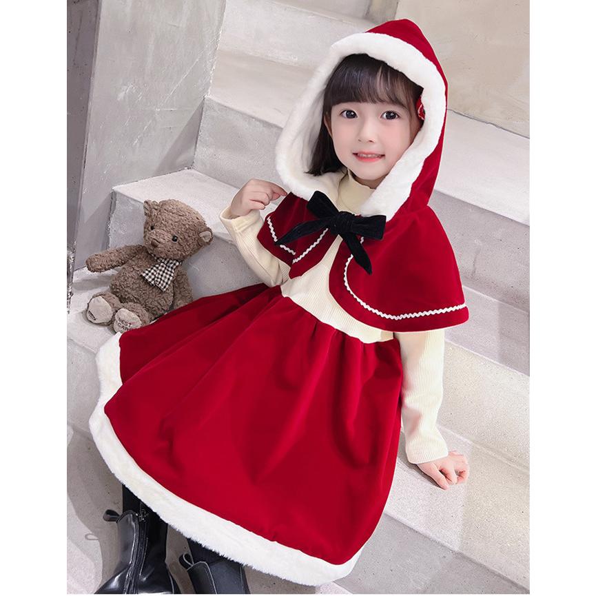 子供 サンタドレス 裏起毛 サンタ衣装 クリスマス衣装 ファー 女の子  