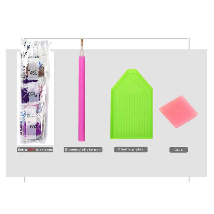 ダイヤモンドアート 2枚セット 花 フラワー 海 ハート 動物 風景 全面