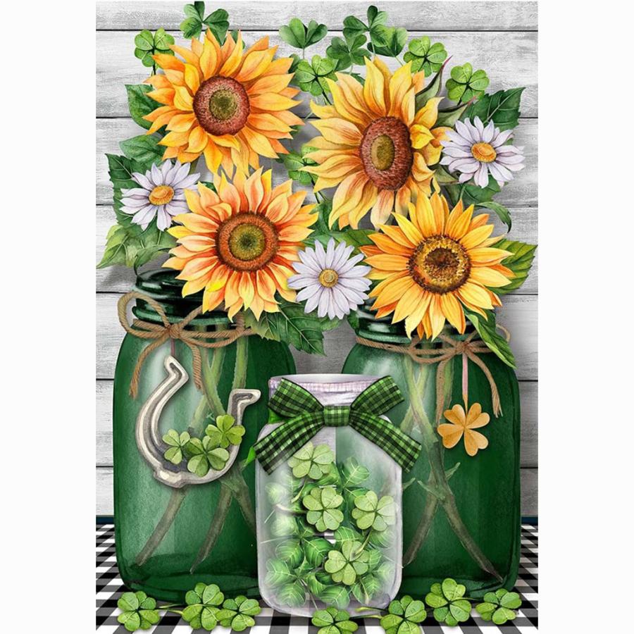 ダイヤモンドアート　ビーズアート　ラウンドビーズ　30×40　花　フラワー　植物 ダイヤモンドアート 花 フラワー ひまわり アサガオ ダイヤモンド刺繍
