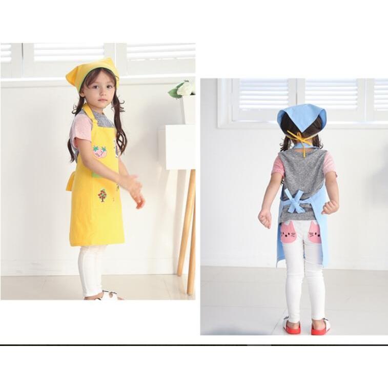 エプロン 子供用 三角巾 2点セット クッキングエプロン キッズ