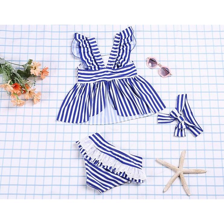 子供水着 こども用 女の子 セパレート 水着 ストライプ ボーダー