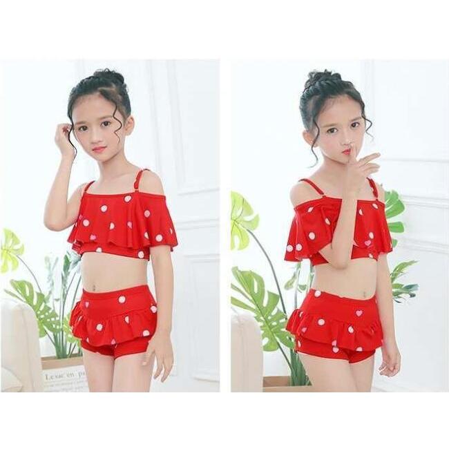 フリルドットオフショルセパレートスウィムウェア‪‪❤︎‬ Amazon.co.jp: [D.IIZOO] 可愛い オフショル フリル ビキニ 水着